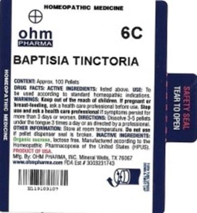 Md Tube Label (Baptisia Tinctoria   Md Tube Label)